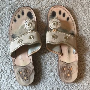 Jack Rogers Nantucket Gold Jacks Sandals